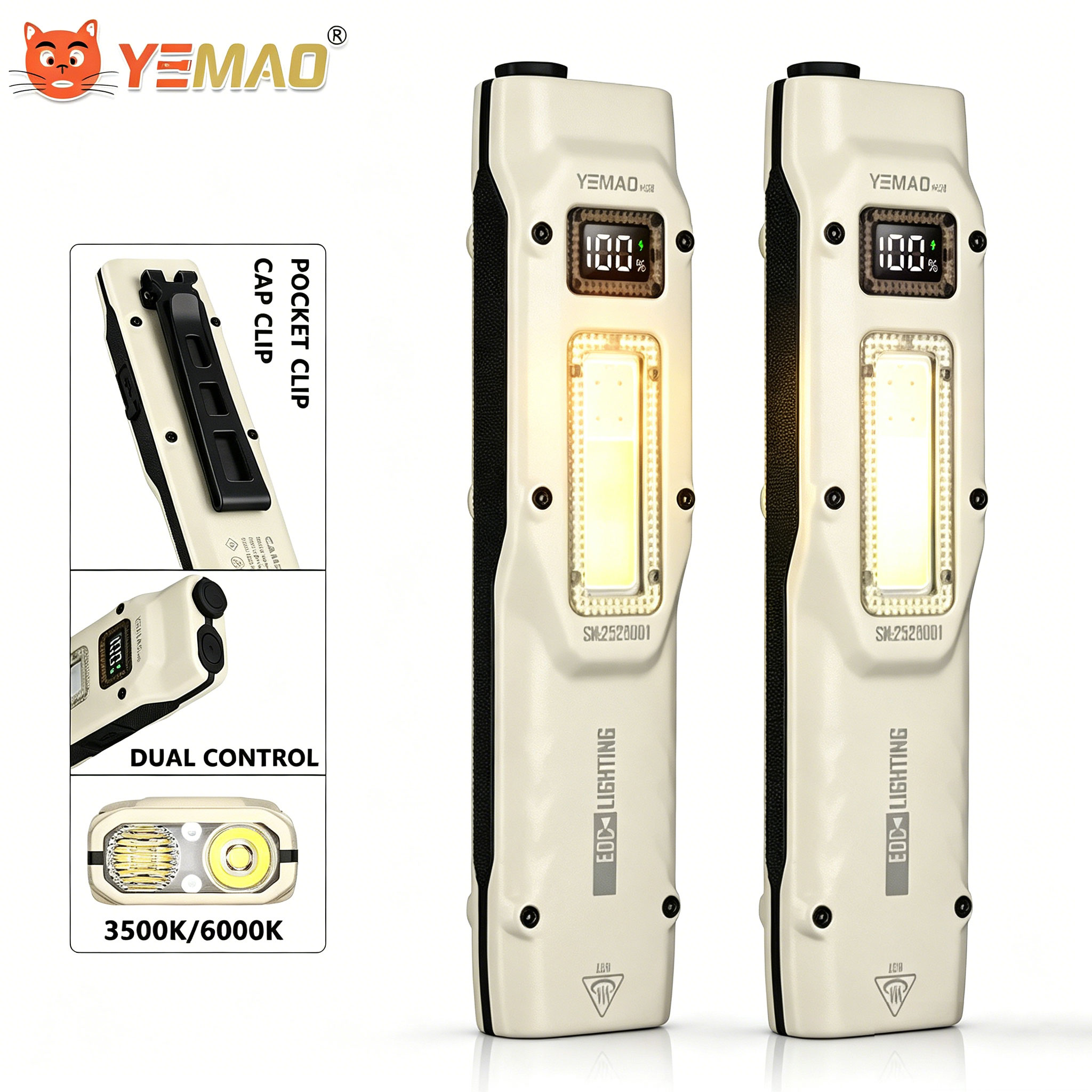 Outdoor Lighting Setup - Przenośna latarka taktyczna YEMAO M28 o