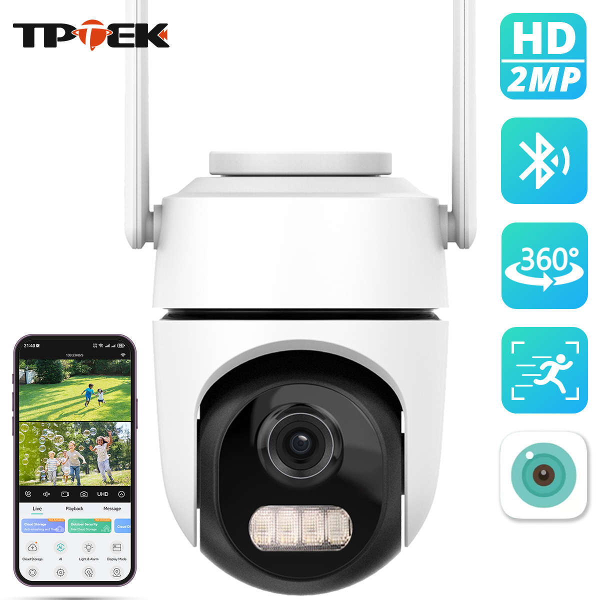 Outdoor Lighting Under Roof - Kamera bezpieczeństwa WiFi PTZ 2MP 1080P