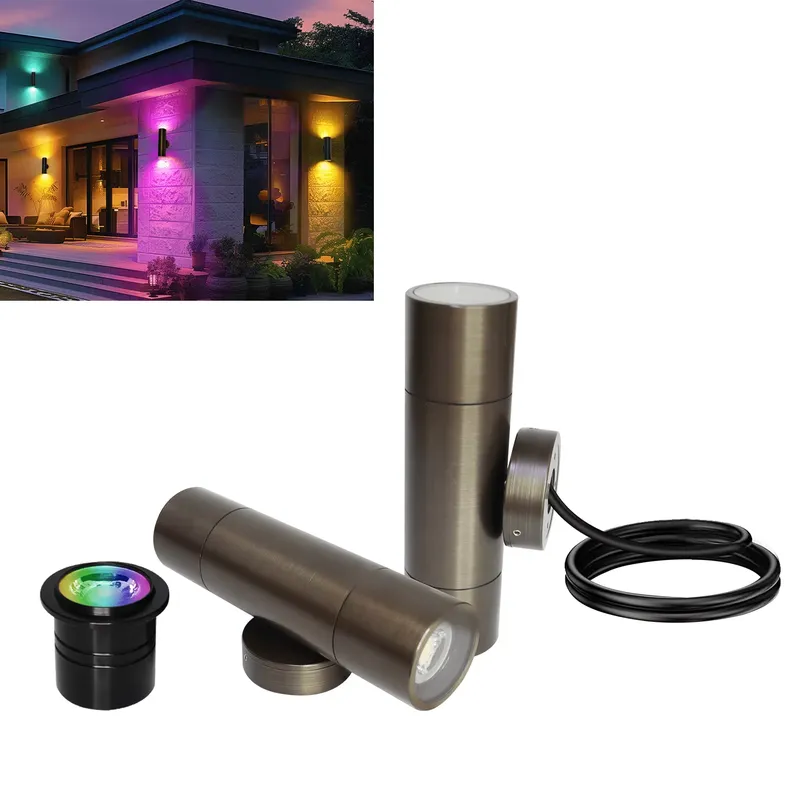 Outdoor Lighting Design - Wytrzymała mosiężna zewnętrzna lampa ścienna LED