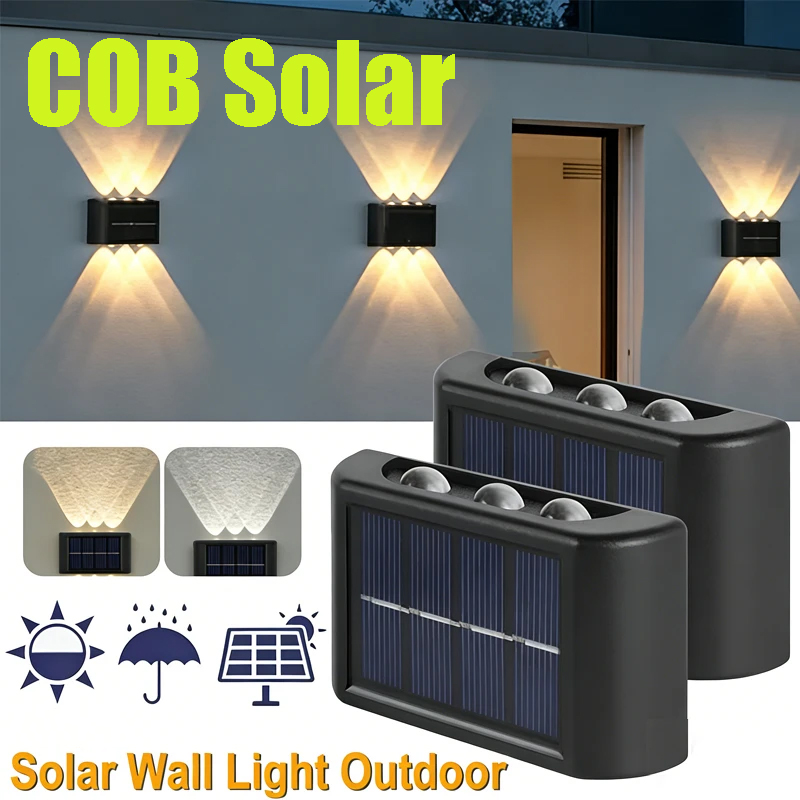 Wall Lighting Outdoor - Zewnętrzna lampa solarna COB, wodoodporna, oświetlenie