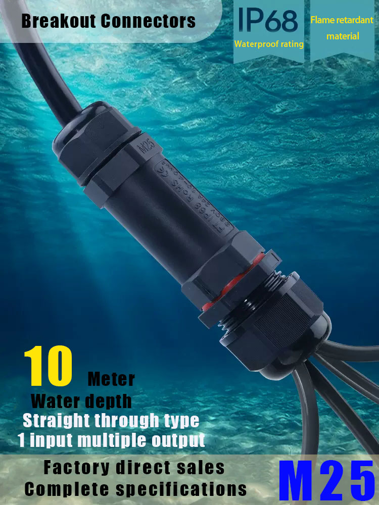 Outdoor Lighting Connectors - IP68 Wodoodporne złącze typu montażowego Złącze