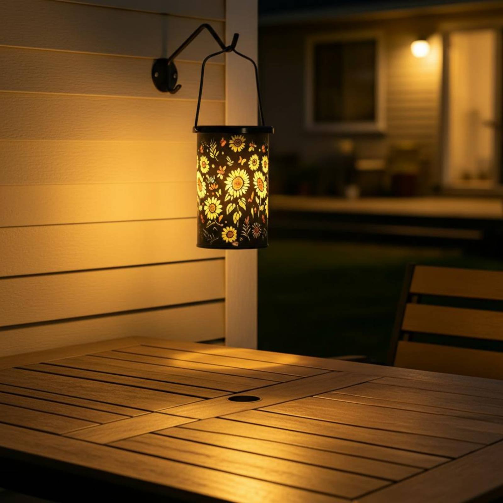 Outdoor Lighting Design - Lampion kwiatowy w stylu vintage, wiszący