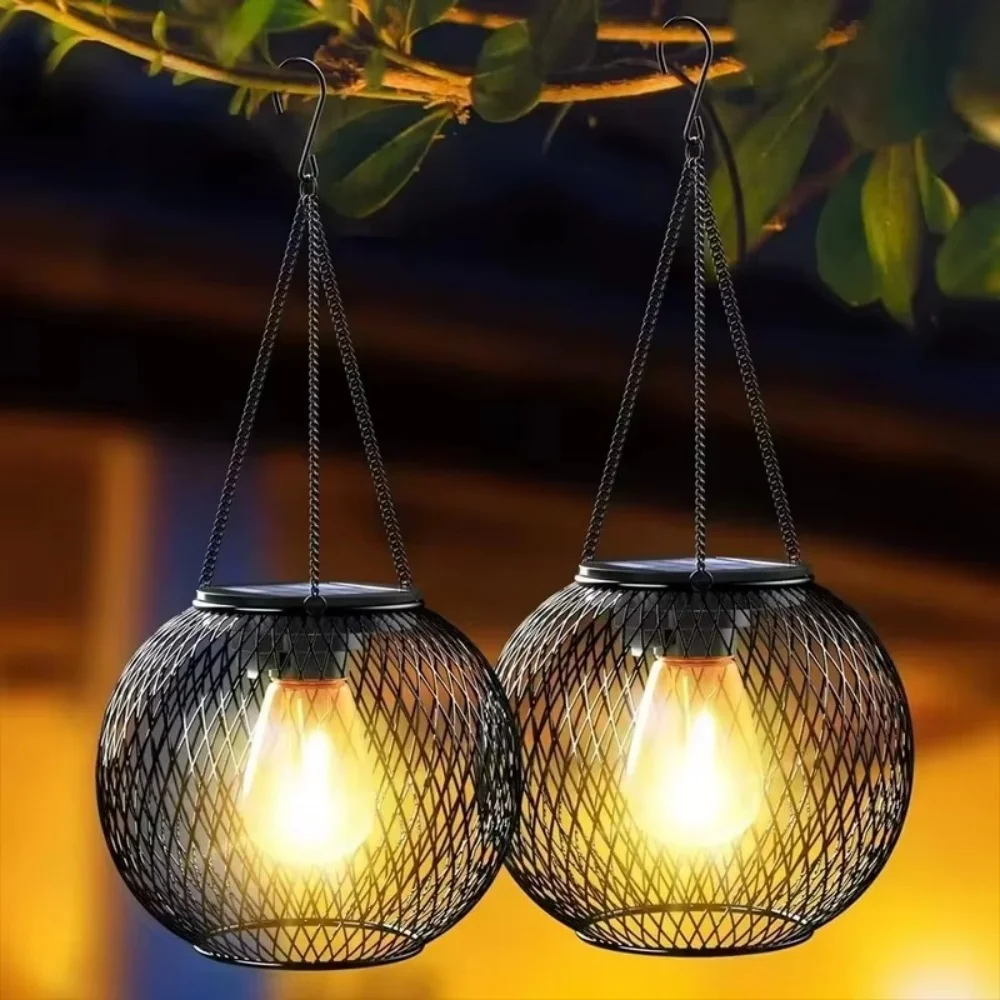 Outdoor Lighting Art - Lampion solarny z żelaza, kula, do
