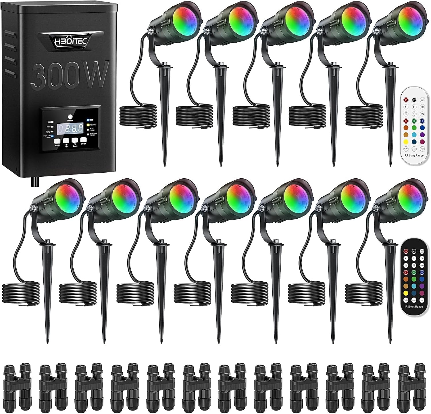 HIBOITEC 12W RGBCWWW Zestaw oś – Outdoor Lighting Kit With Transformer recenzja i cena