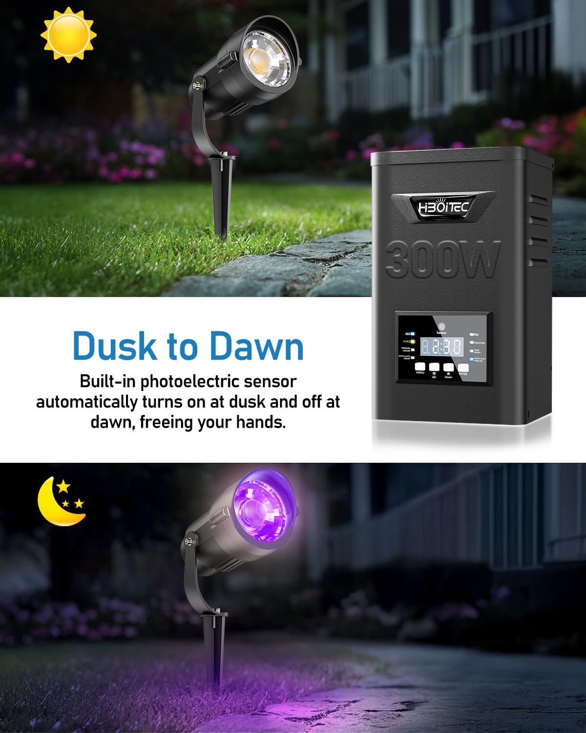 HIBOITEC 12W RGBCWWW Zestaw oś – Outdoor Lighting Kit With Transformer recenzja i cena