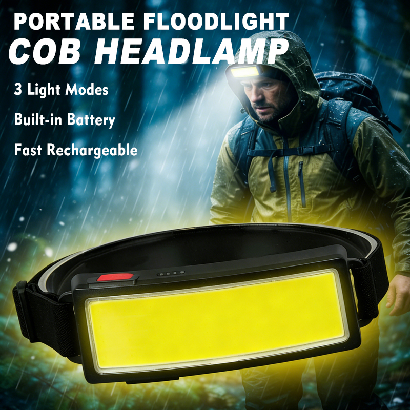 Mocna latarka czołowa COB LED, – Led Flood Light recenzja i cena