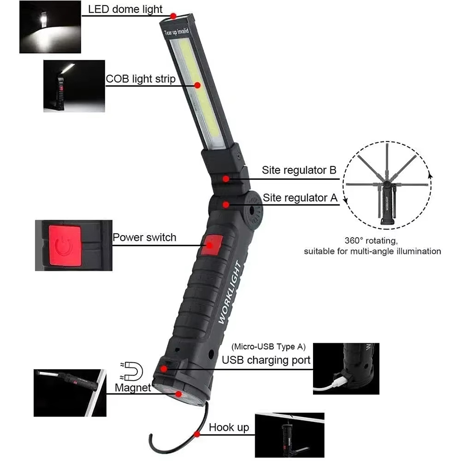 Przenośna latarka LED z magnet – Outdoor Lighting Setup recenzja i cena