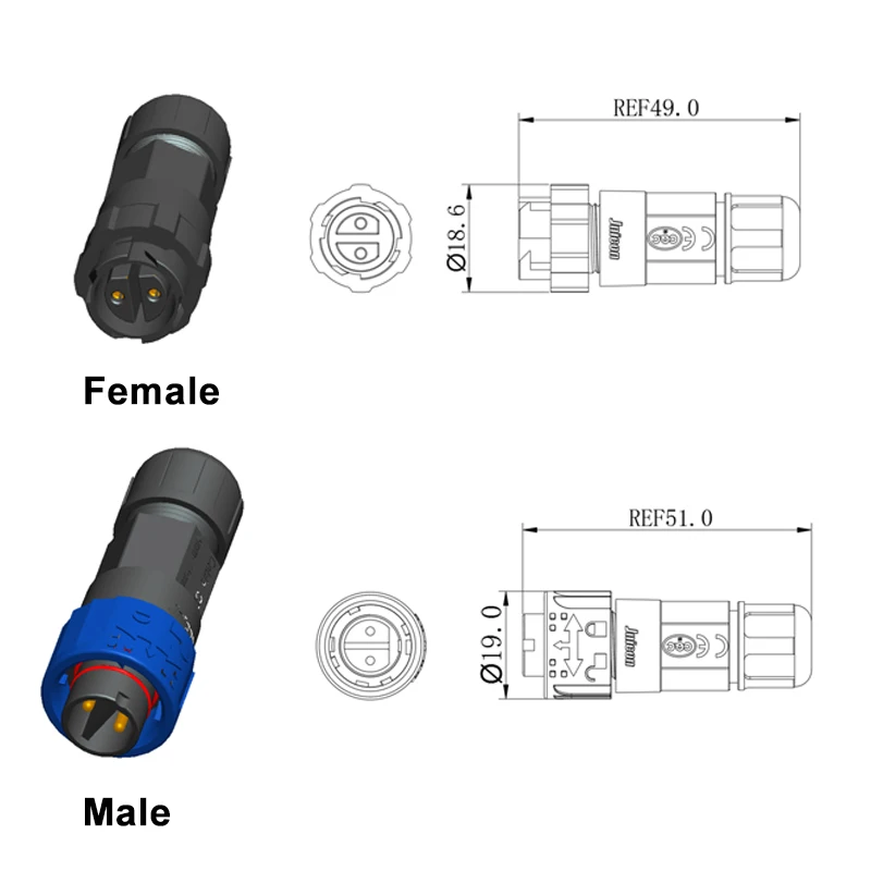 Złącze zasilania 2-pinowe M16  – Outdoor Lighting Connectors recenzja i cena
