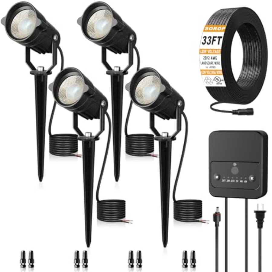 Zestaw oświetlenia ogrodowego, – Outdoor Lighting Kit With Transformer recenzja i cena