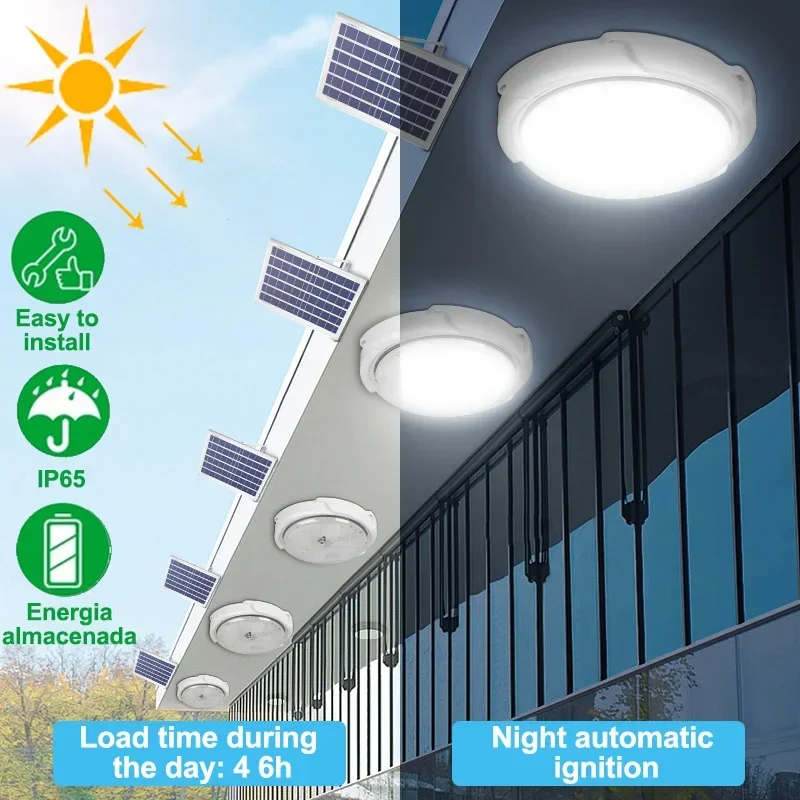 Solarna lampa sufitowa LED, wo – Outdoor Lighting Under Roof recenzja i cena
