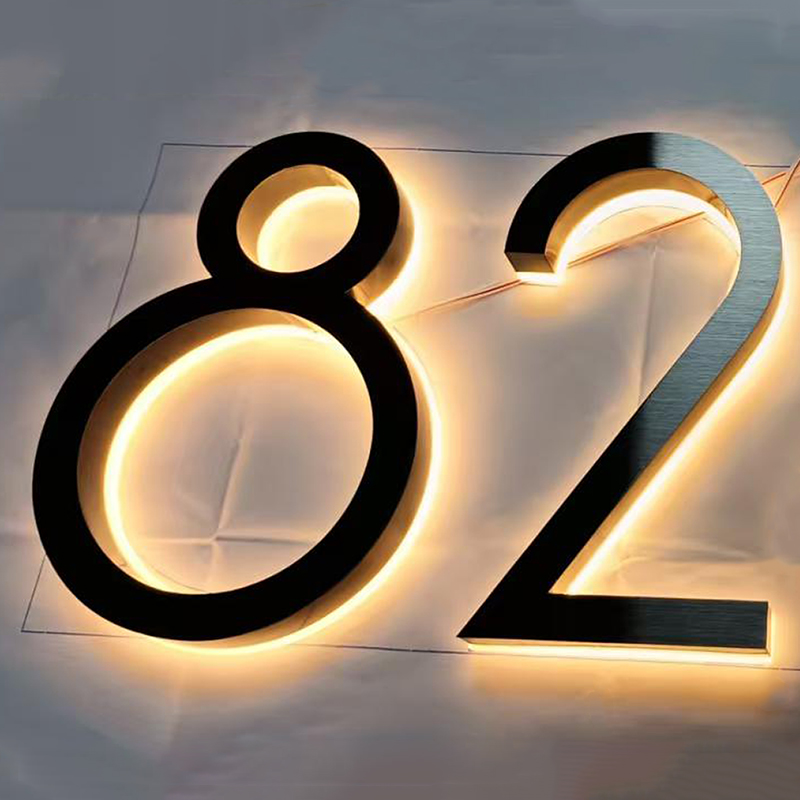 Metalowy numer domu 3D LED, ze – Outdoor Lighting Logo recenzja i cena
