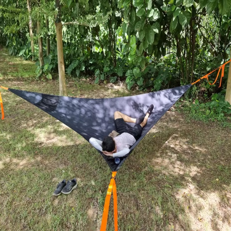 Hamak trójkątny na kemping, sk – Outdoor Lighting On Trees recenzja i cena